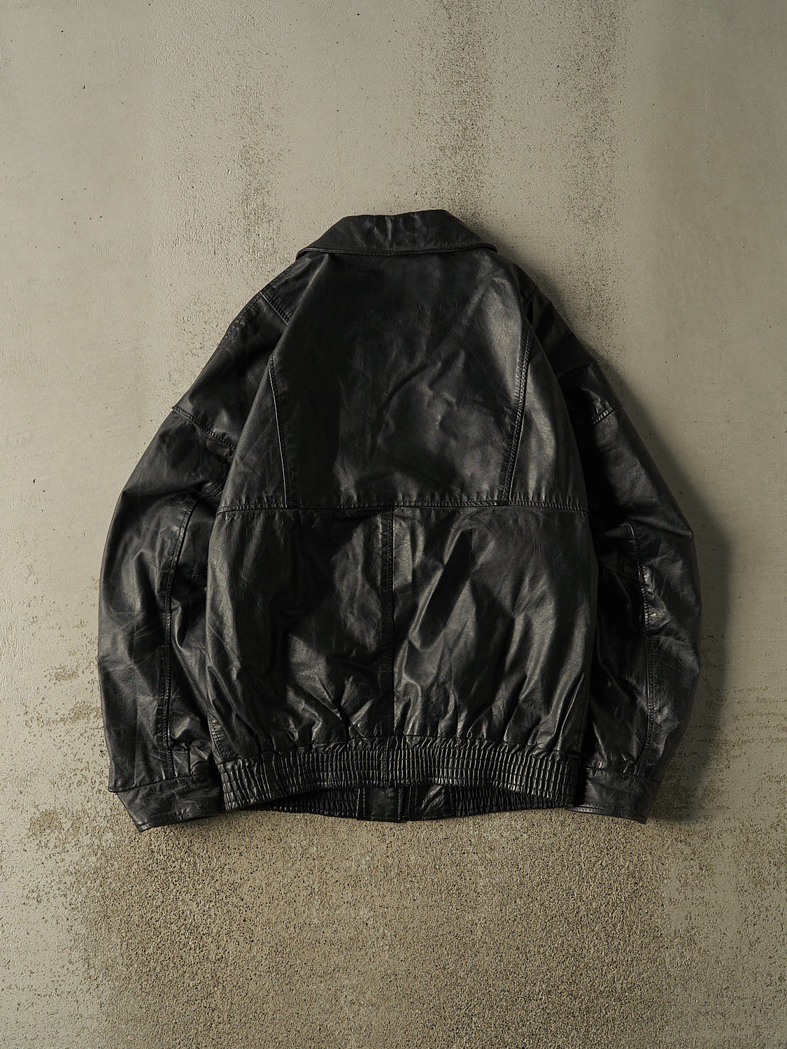 Vintage 90s Black Sears Leather Jacket (M/L)
