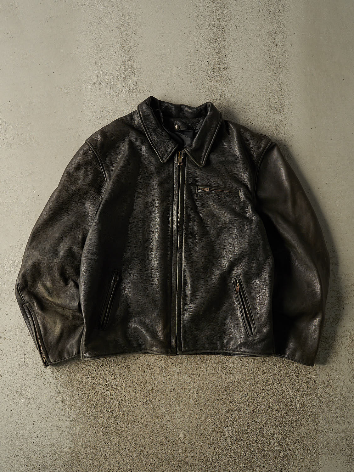 Vintage 80s Black Leather Jacket (M/L)