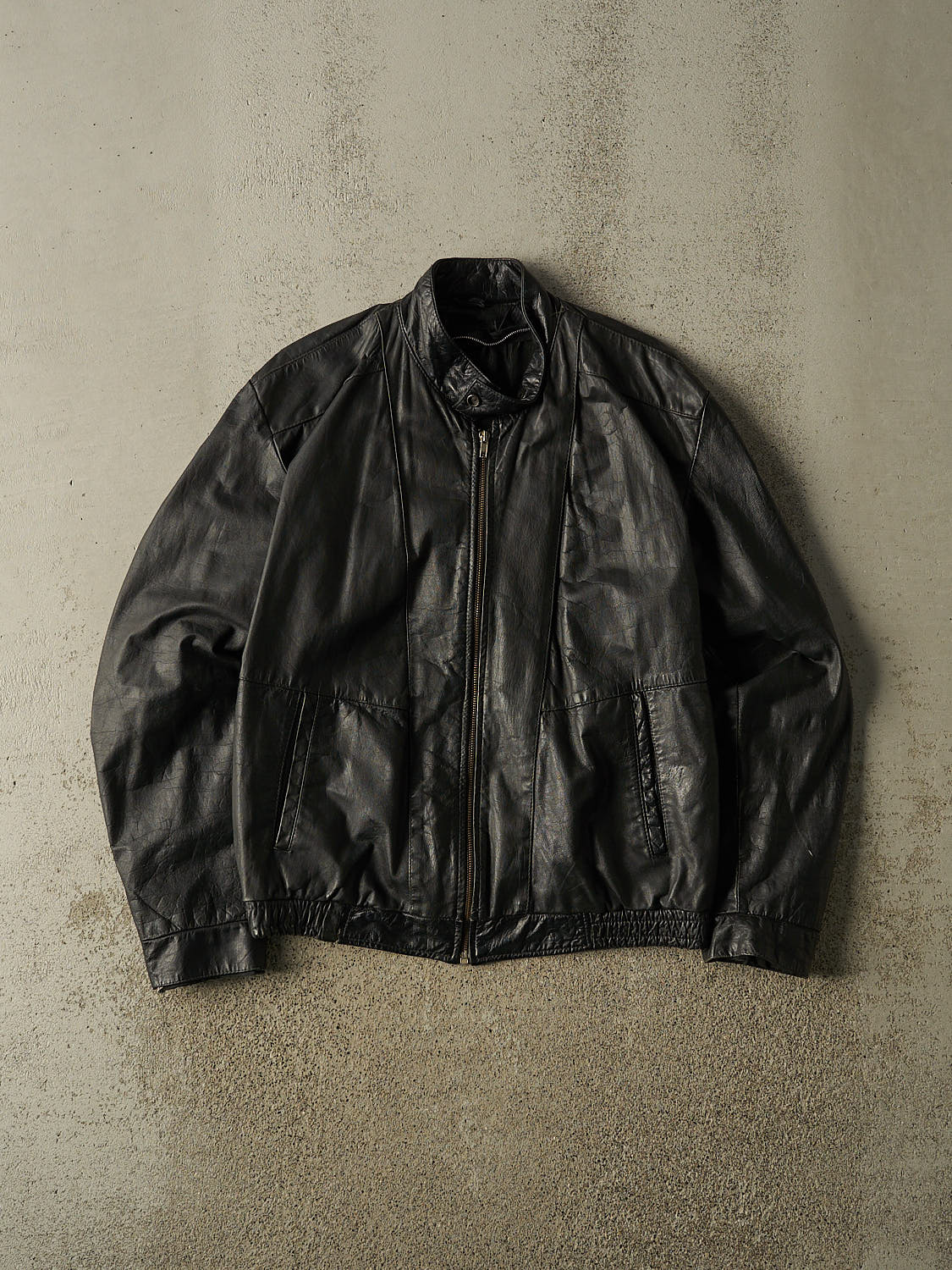 Vintage 90s Black Leather Jacket (S/M)