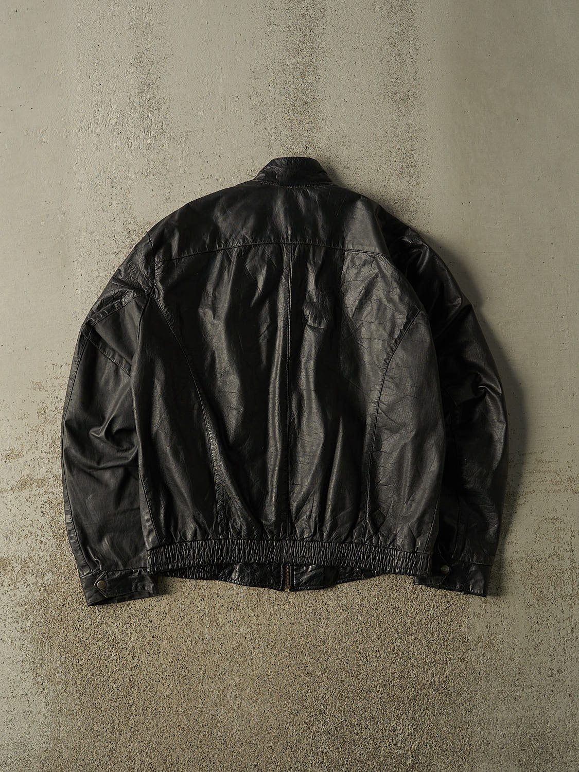 Vintage 90s Black Leather Jacket (S/M)