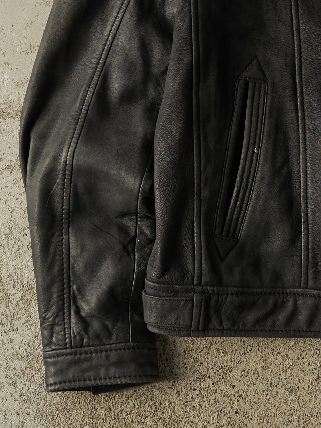 Vintage Y2K Black Danier Biker Leather Jacket (S/M)