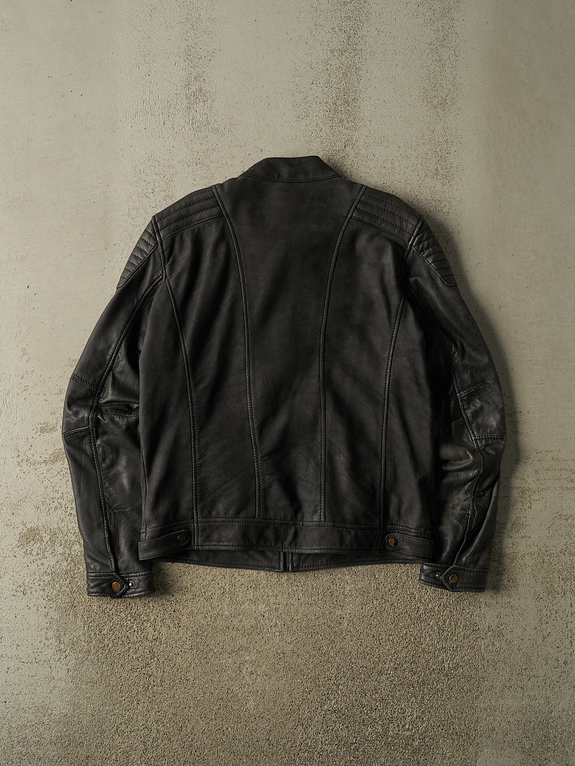 Vintage Y2K Black Danier Biker Leather Jacket (S/M)