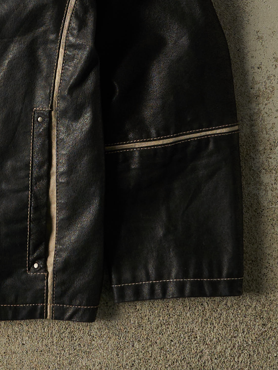 Vintage Y2K Black Cruze Racer Styler Leather Jacket (M/L)