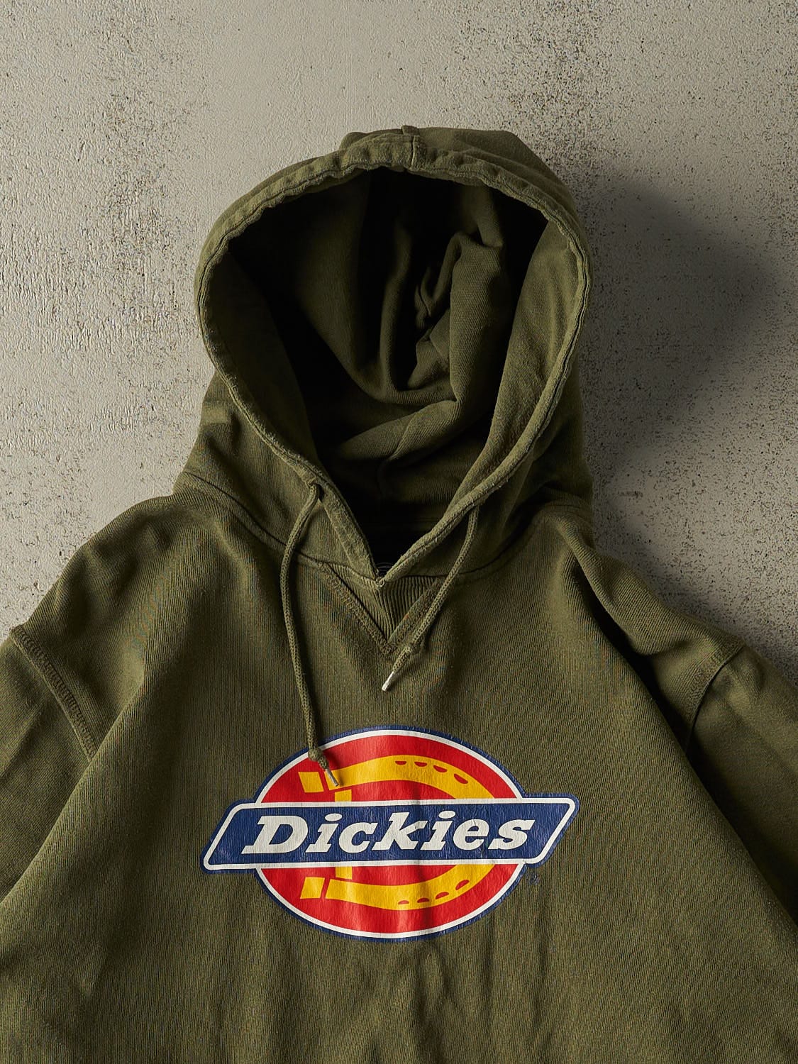 Vintage Y2K Green Dickies Logo Hoodie (L/XL)