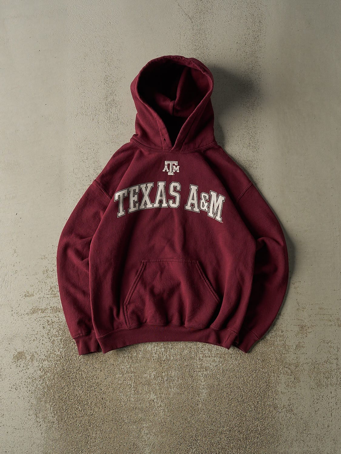 Vintage Y2K Burgundy Texas A&M Hoodie (S/M)