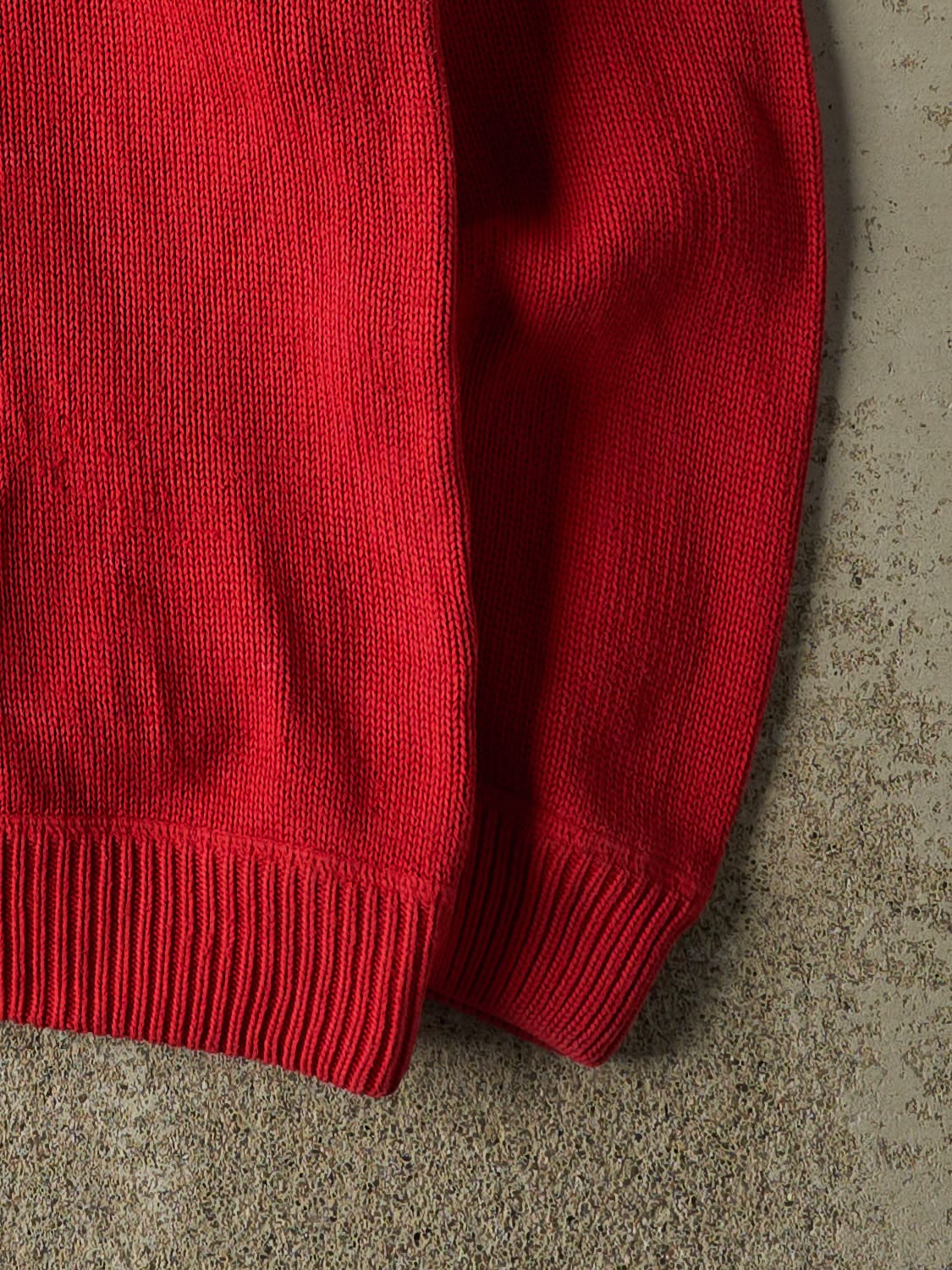 Vintage 90s Red Tommy Hilfiger Embroidered Knit (M/L)