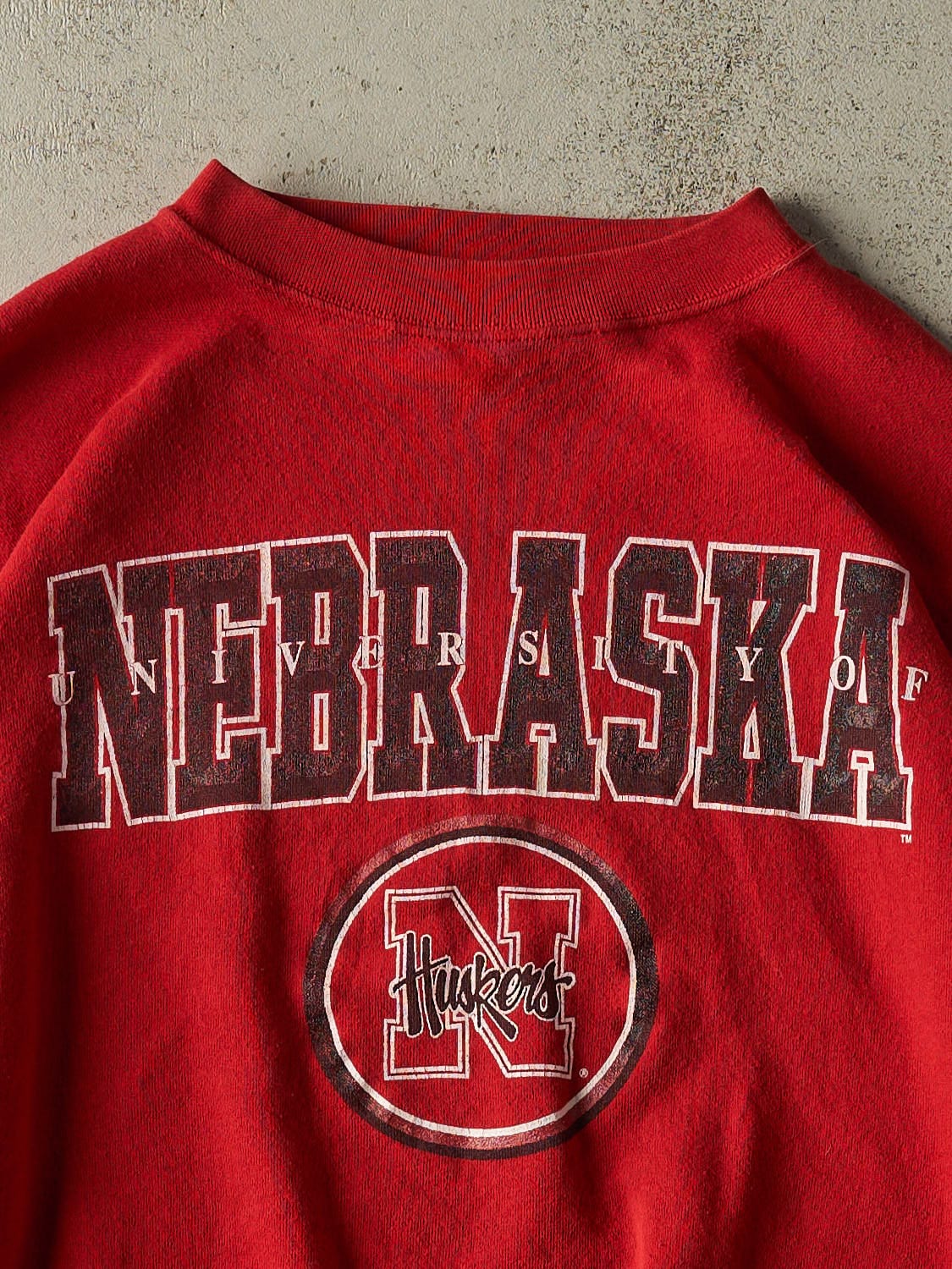 Vintage 90s Red Nebraska University Crewneck (XXL/XXXL)
