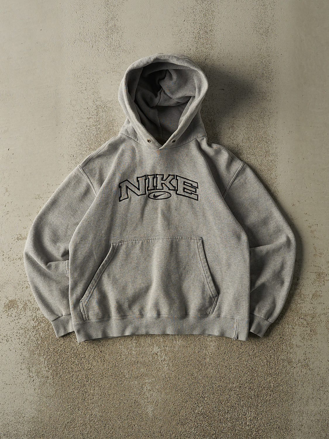 Vintage Y2K Grey Nike Embroidered Hoodie (XS)