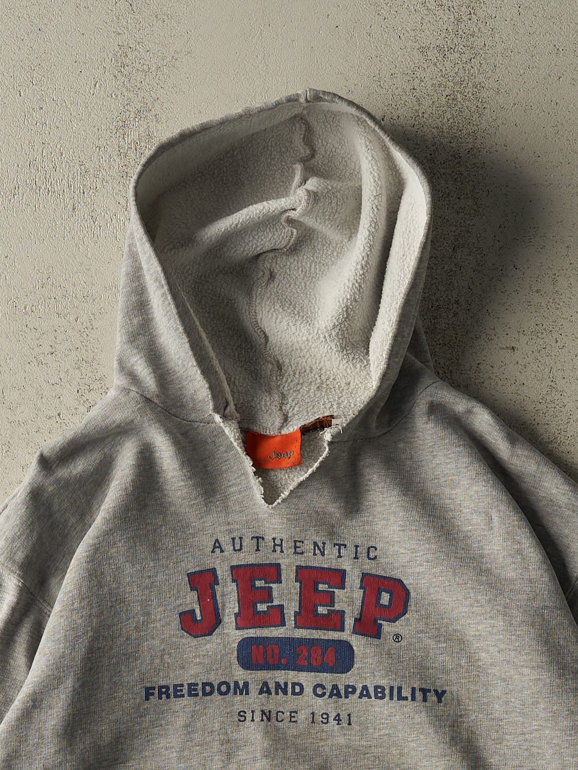 Vintage 90s Grey Jeep Hoodie (L/XL)