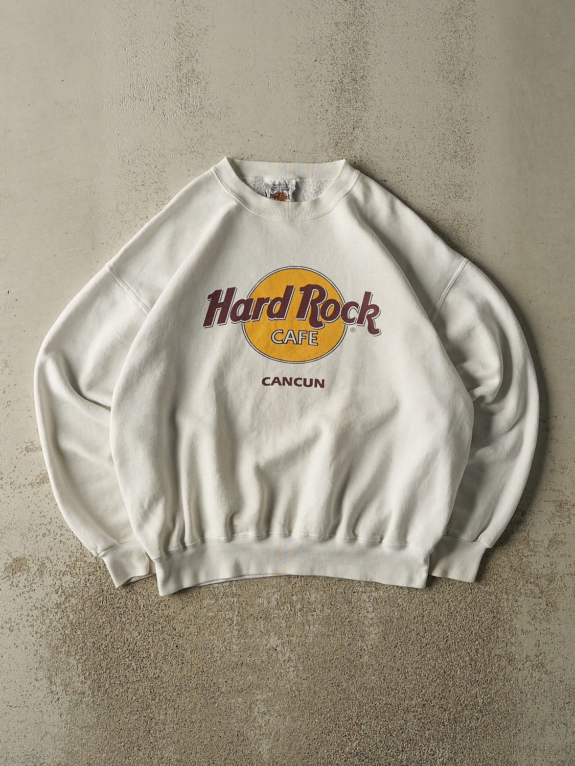 Vintage 90s White Hard Rock Cafe Cancun Crewneck (M/L)