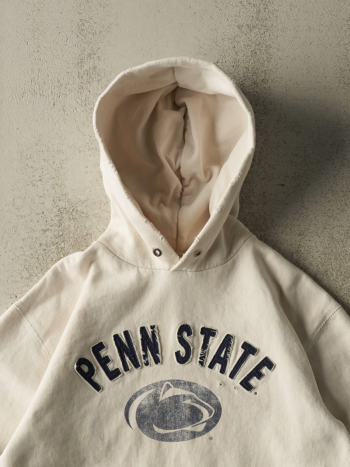 Vintage Y2K Beige Penn State University Hoodie (M/L)