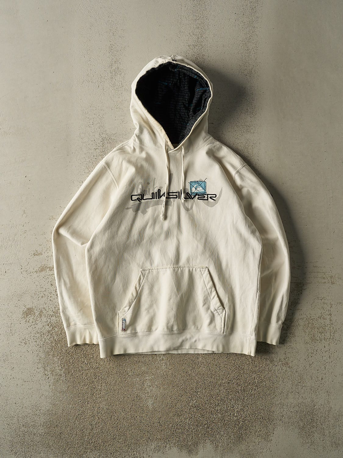 Vintage Y2K Beige Quiksilver Hoodie (M/L)