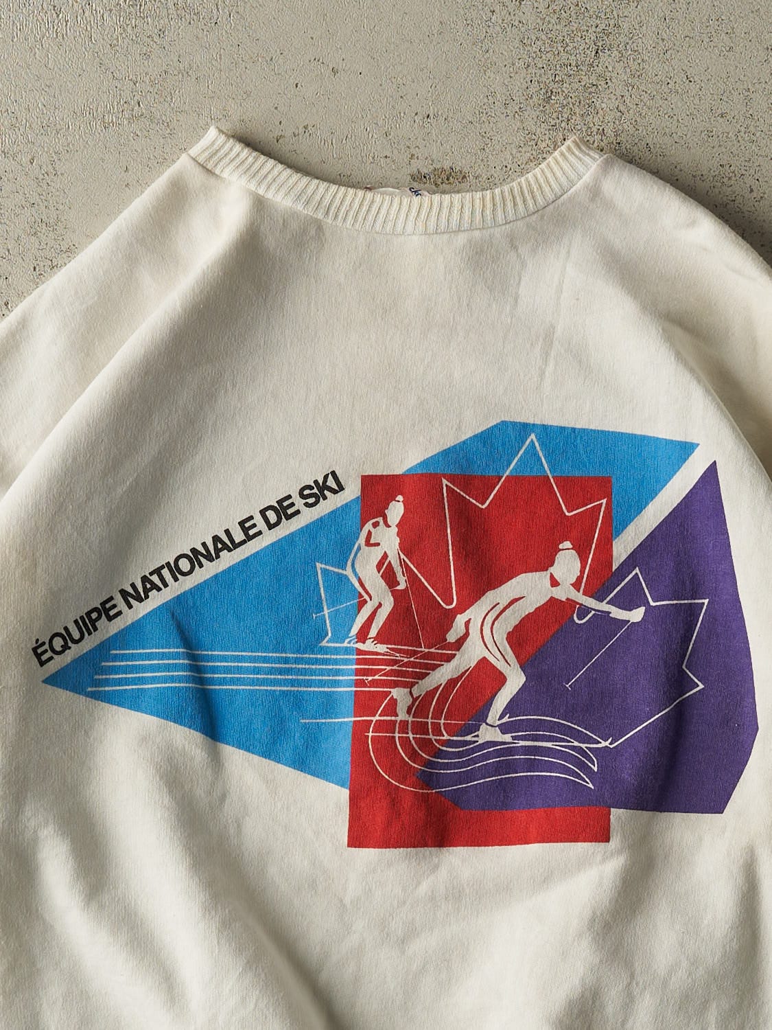 Vintage 80s White Canada Skiing Crewneck (M/L)