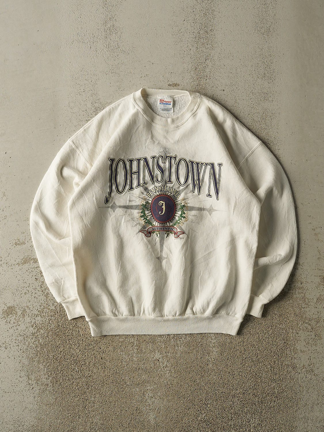Vintage 90s White Johnstown Pennsylvania Crewneck (M/L)