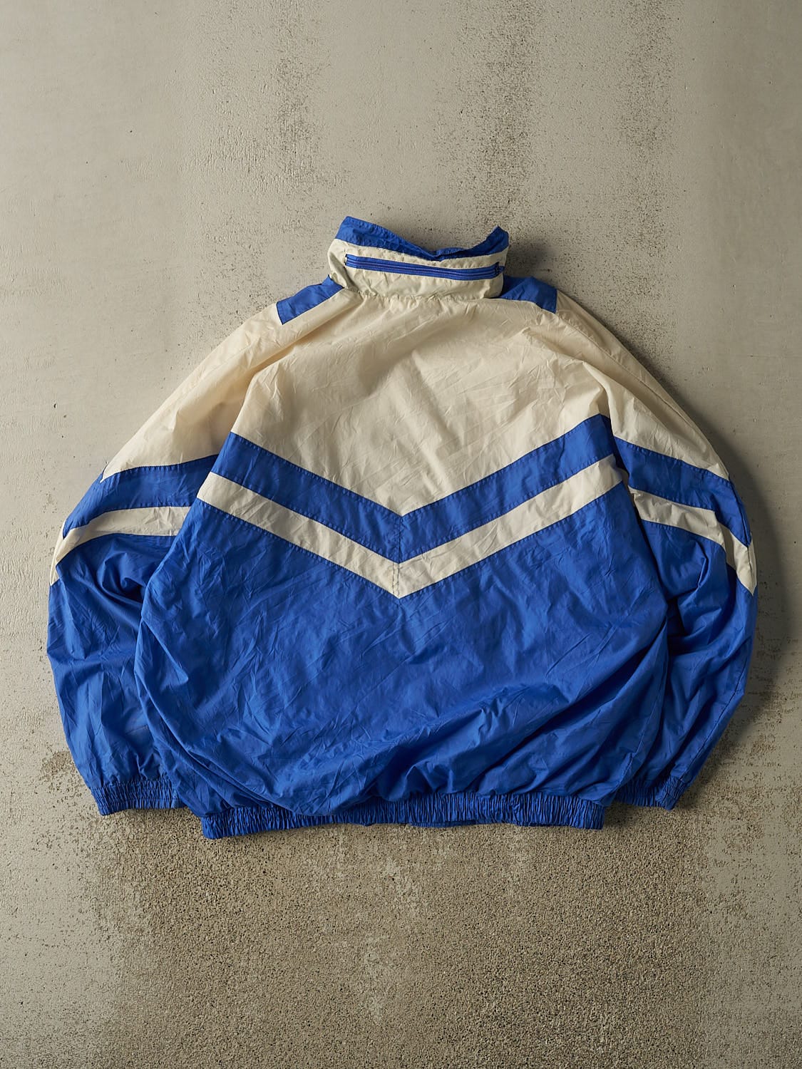 Vintage 90s Blue & White Diadora Embroidered Windbreaker Jacket (L/XL)