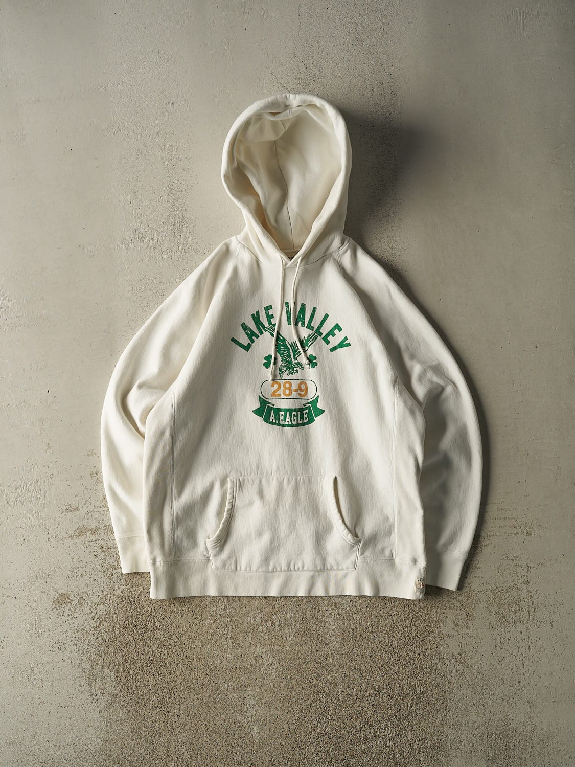 Vintage Y2K White American Eagle Lake Valley Hoodie (XL)