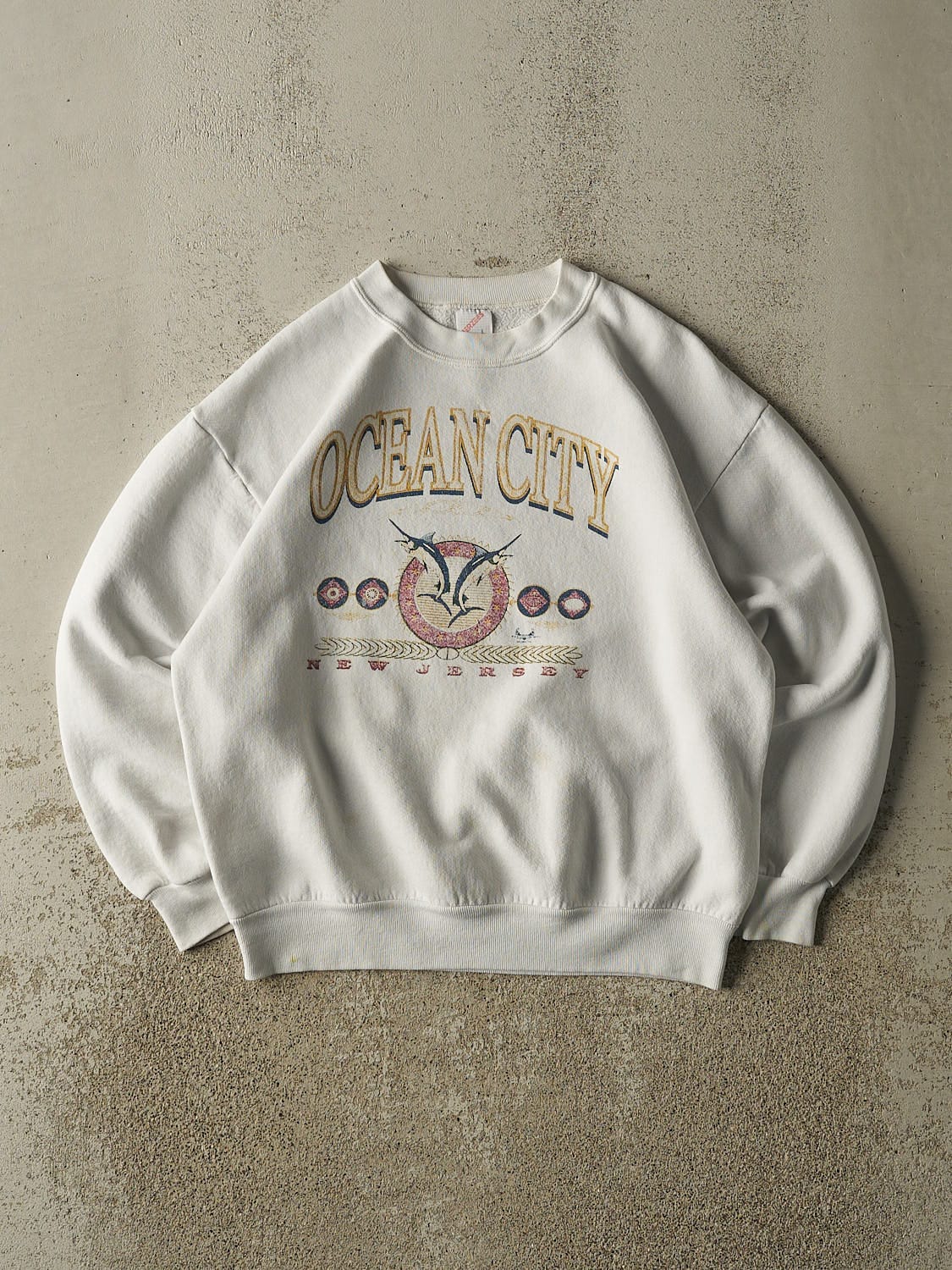 Vintage 80s White Ocean City New Jersey Crewneck (S)
