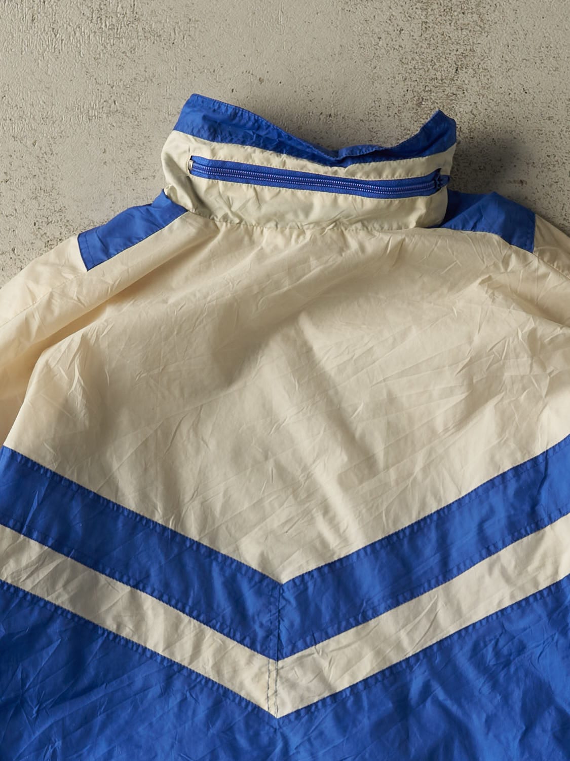 Vintage 90s Blue & White Diadora Embroidered Windbreaker Jacket (L/XL)