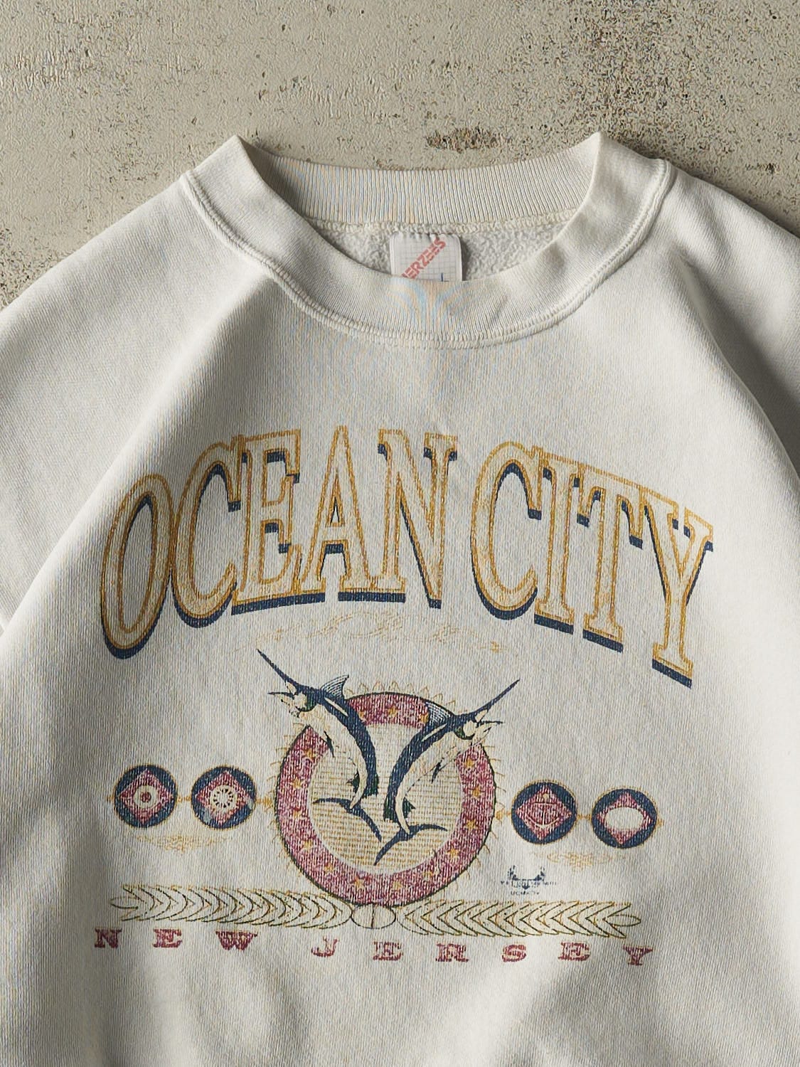Vintage 80s White Ocean City New Jersey Crewneck (S)