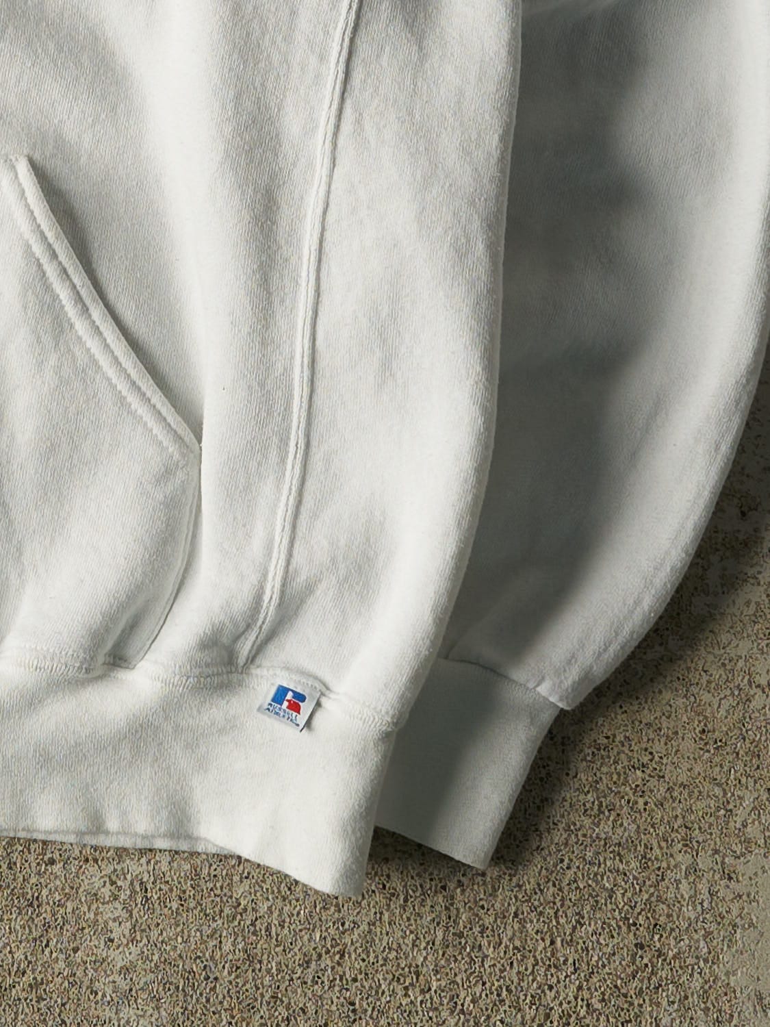 Vintage Y2K White Russell Athletic Duke University Hoodie (L/XL)