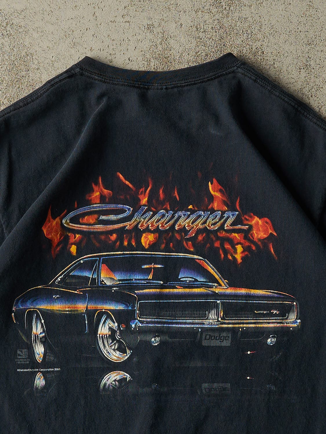 Vintage 06' Black Dodge Charger Tee (S/M)
