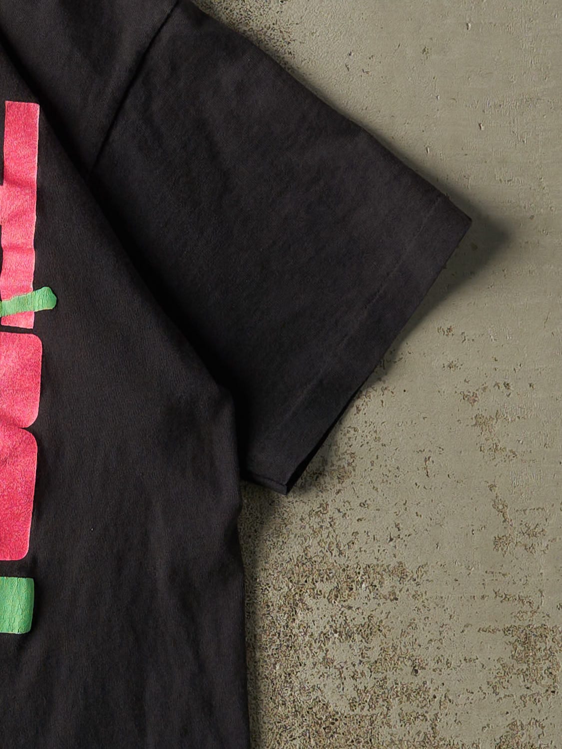 Vintage 80s Black Chicago Beach Club Single Stitch Tee (L)