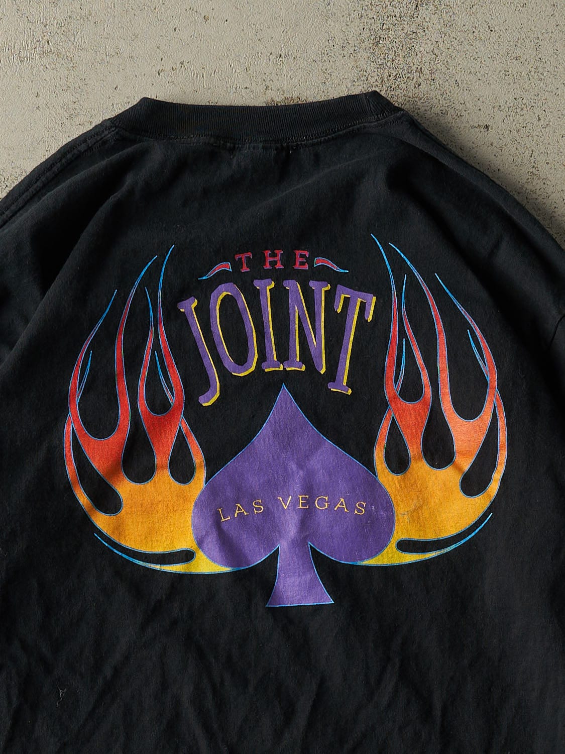 Vintage 90s Black Hard Rock Hotel Las Vegas Flames Long Sleeve (L/XL)