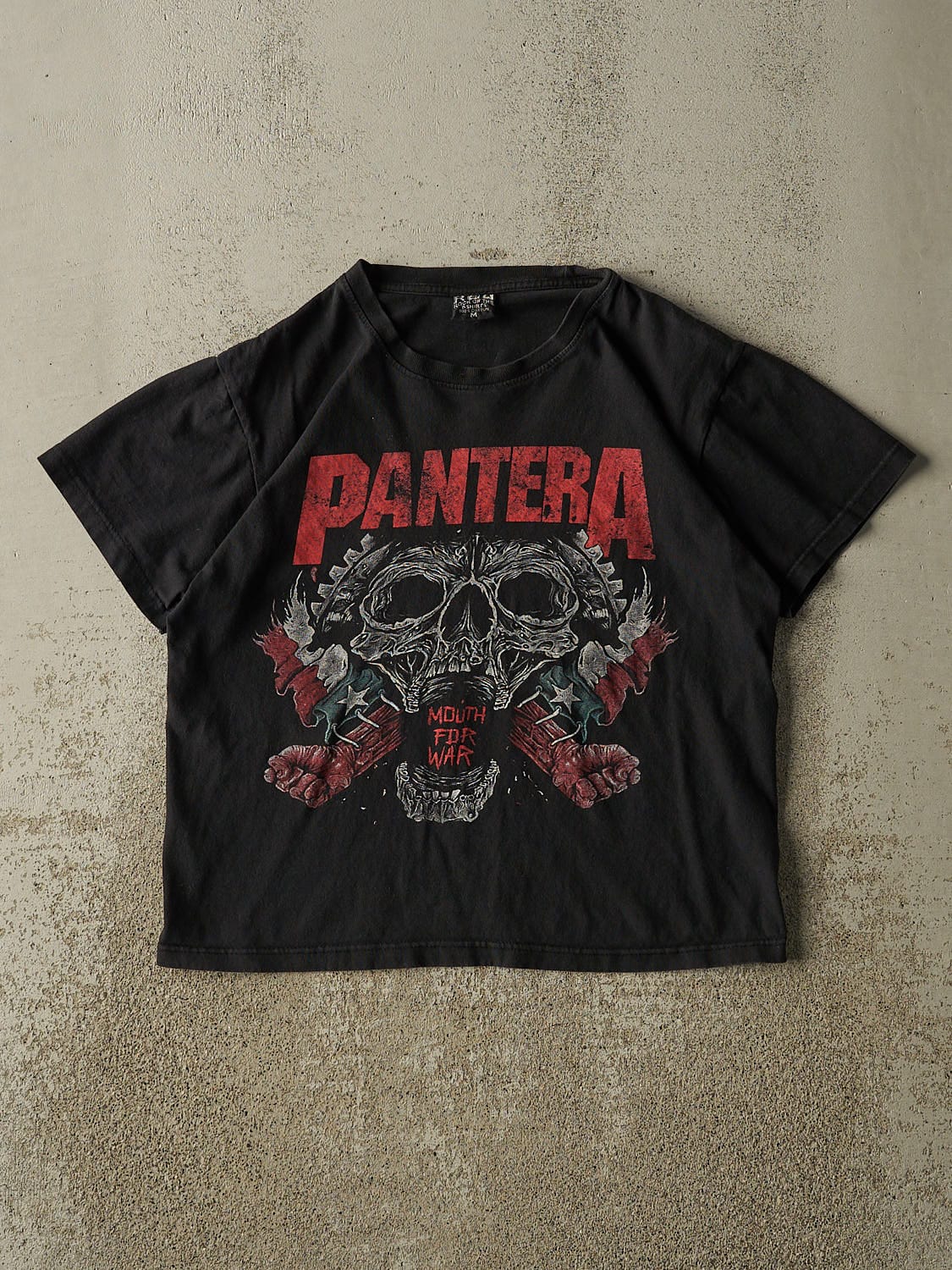 Vintage Y2K Black Pantera "Mouth For War" Tee (S)
