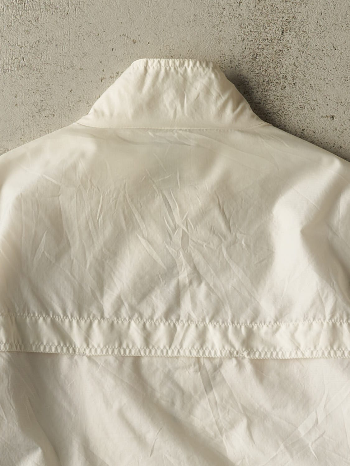 Vintage Y2K White Fila Windbreaker Jacket (S/M)