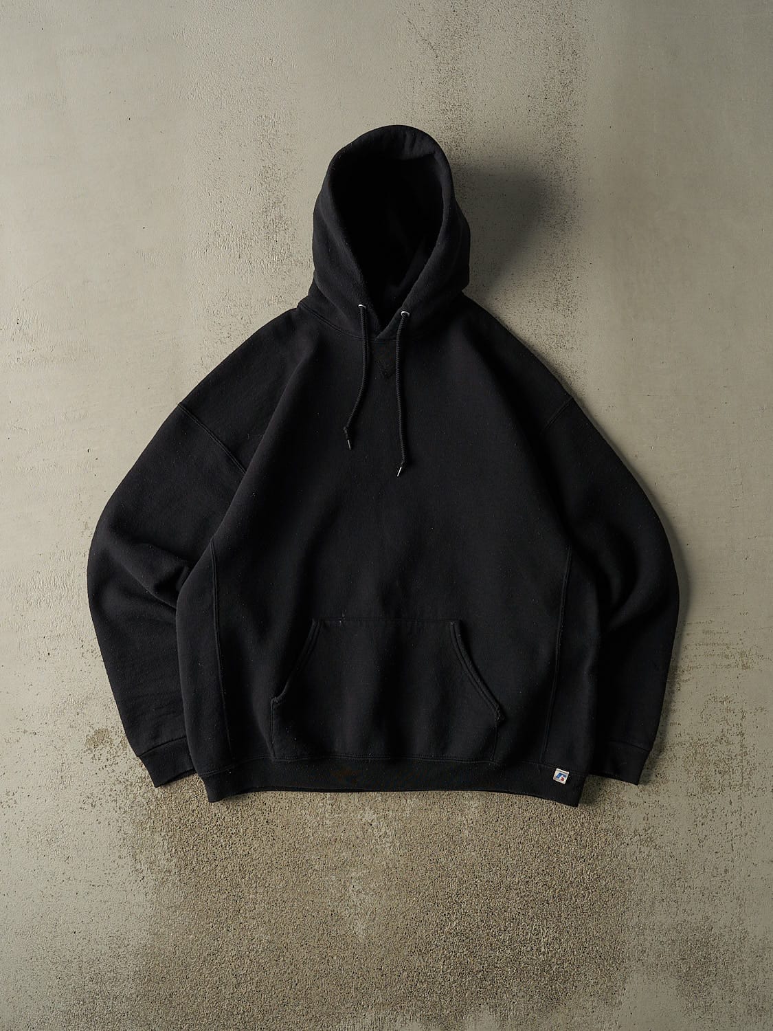 Vintage Y2K Black Russell Athletic Blank Hoodie (XXL)