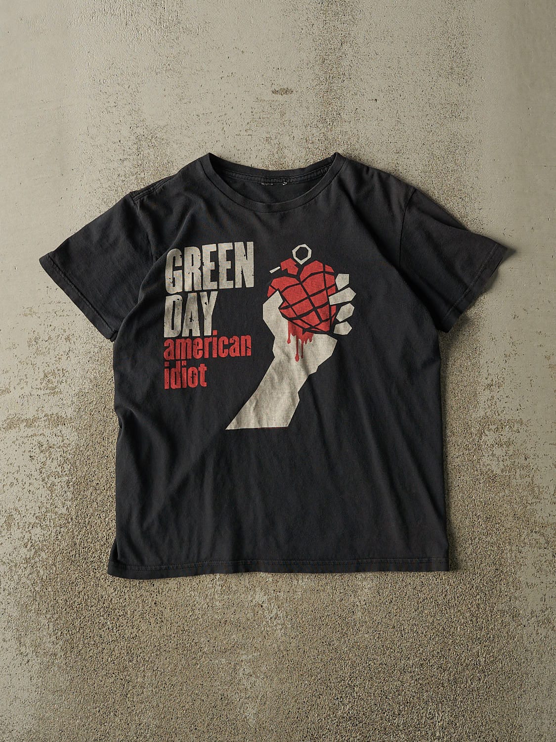 Vintage Y2K Black Green Day American Idiot Tee (S)