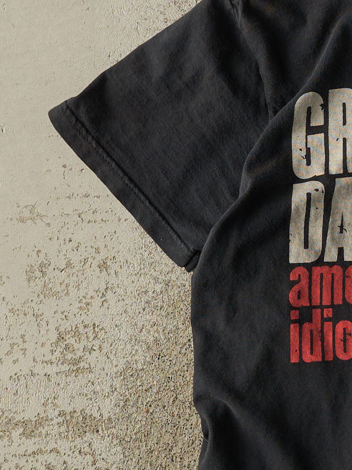 Vintage Y2K Black Green Day American Idiot Tee (S)