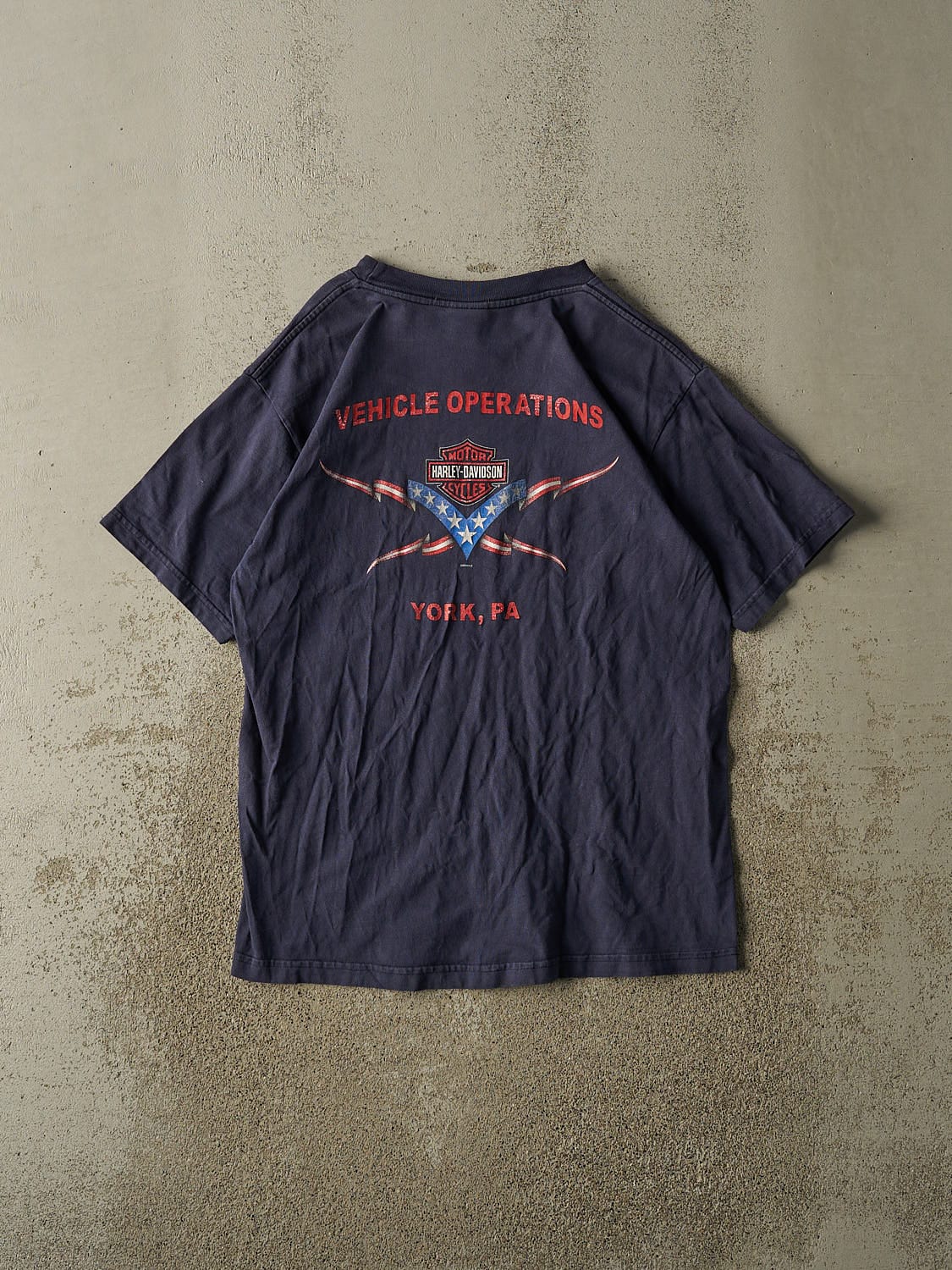 Vintage 04' Navy Blue Harley Davidson York PA Tee (M/L)
