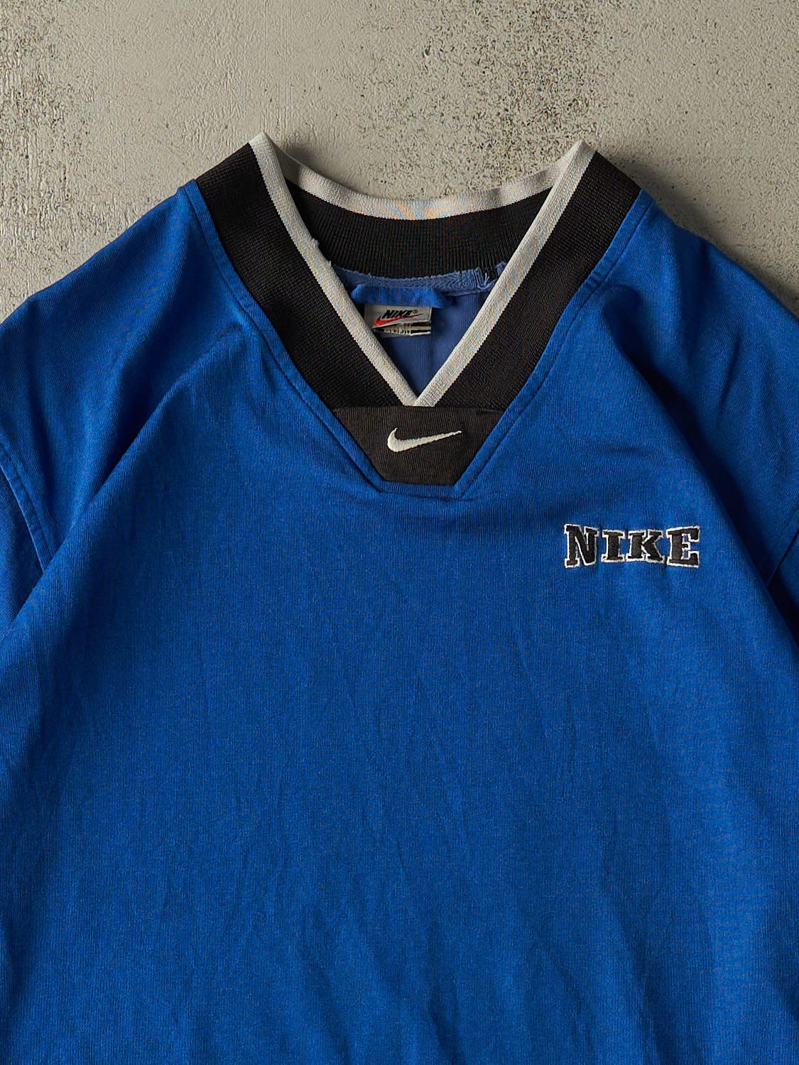 Vintage 90s Blue Nike Soccer Jersey (XL/XXL)