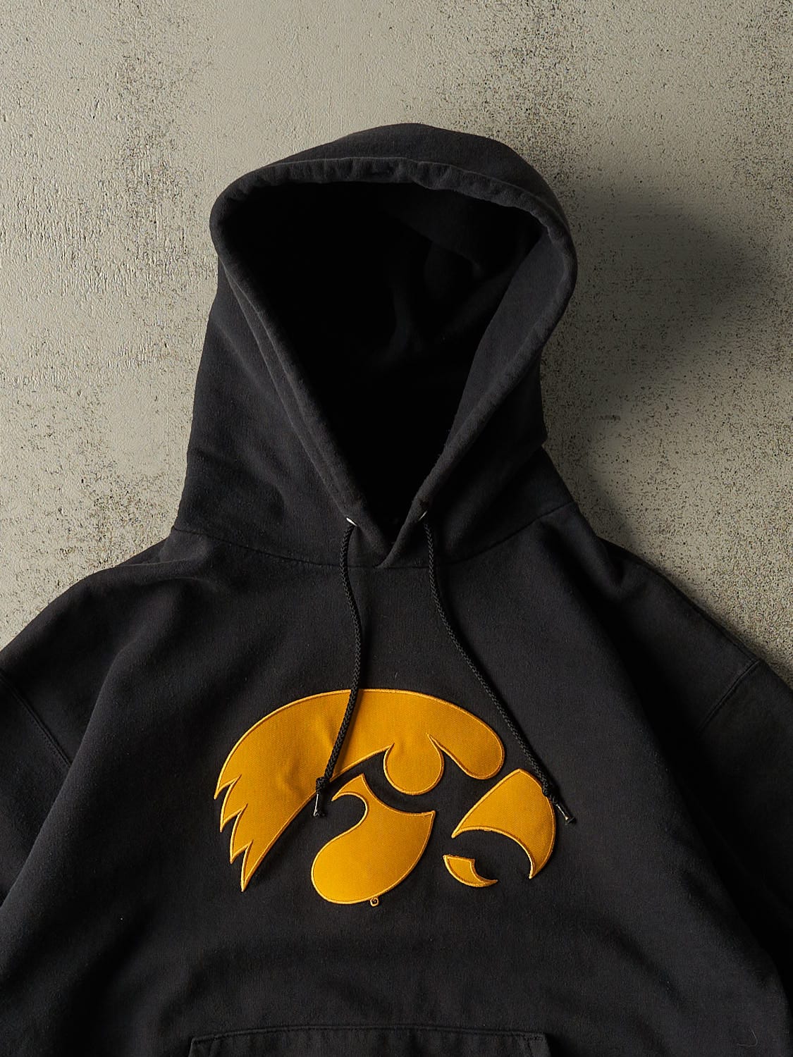 Vintage 90s Black Champion Iowa Hawkeyes Hoodie (S/M)