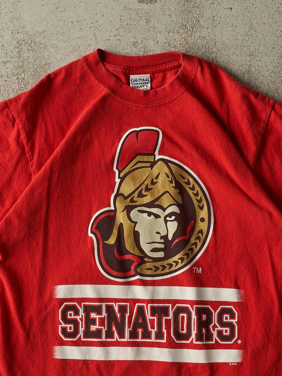 Vintage Y2K Red Ottawa Senators Tee (S/M)