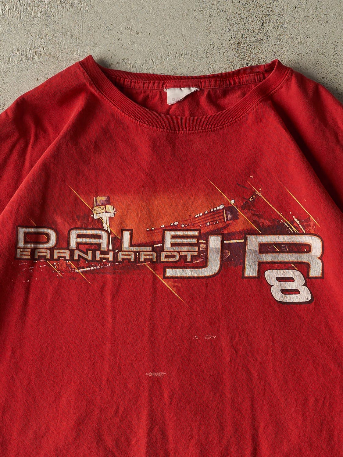Vintage Y2K Red Dale Earnhardt Jr Nascar Tee (L/XL)