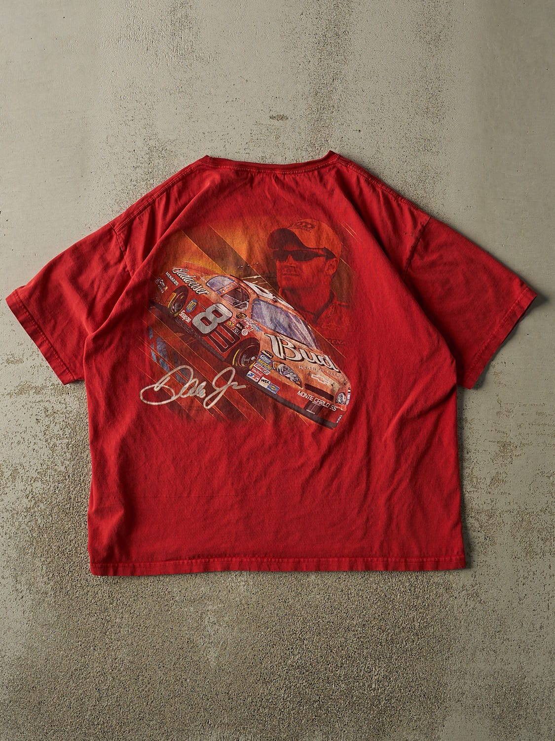 Vintage Y2K Red Dale Earnhardt Jr Nascar Tee (L/XL)
