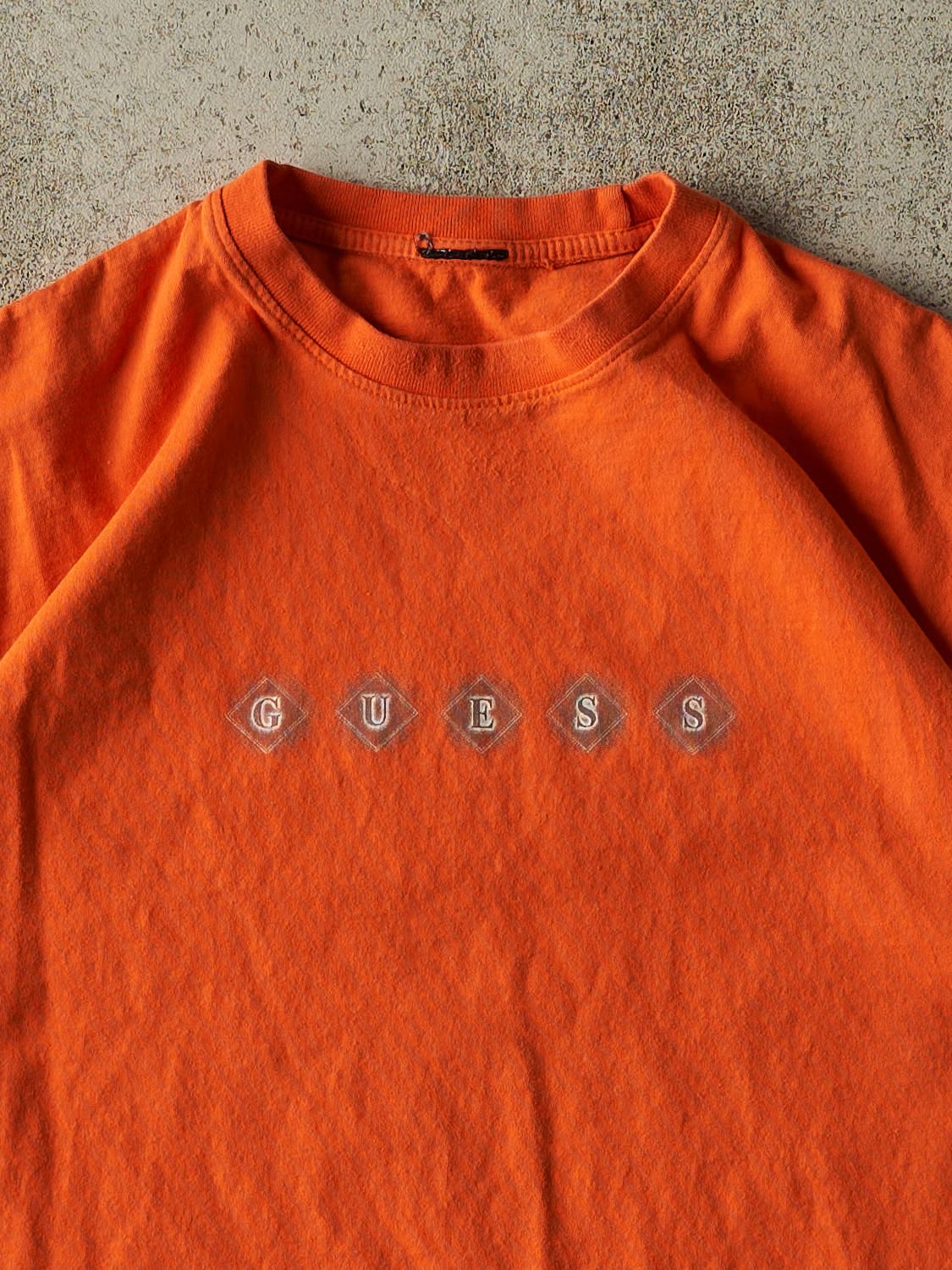 Vintage Y2K Orange Guess Tee (M)