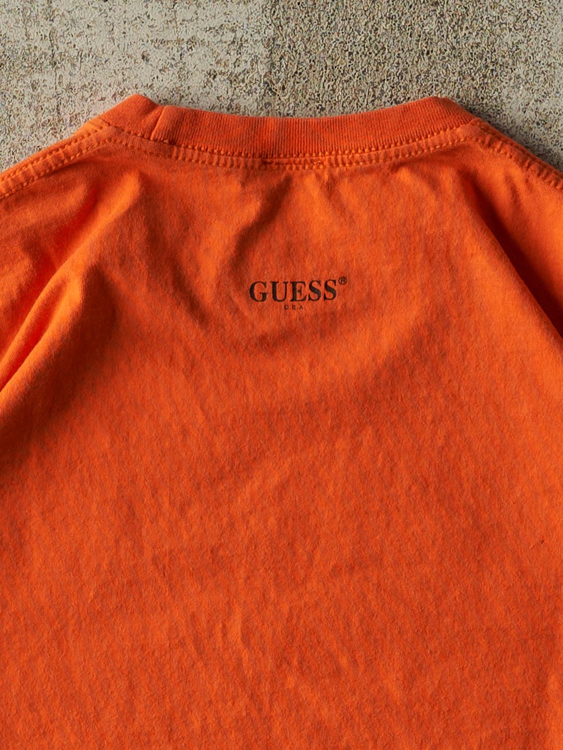 Vintage Y2K Orange Guess Tee (M)