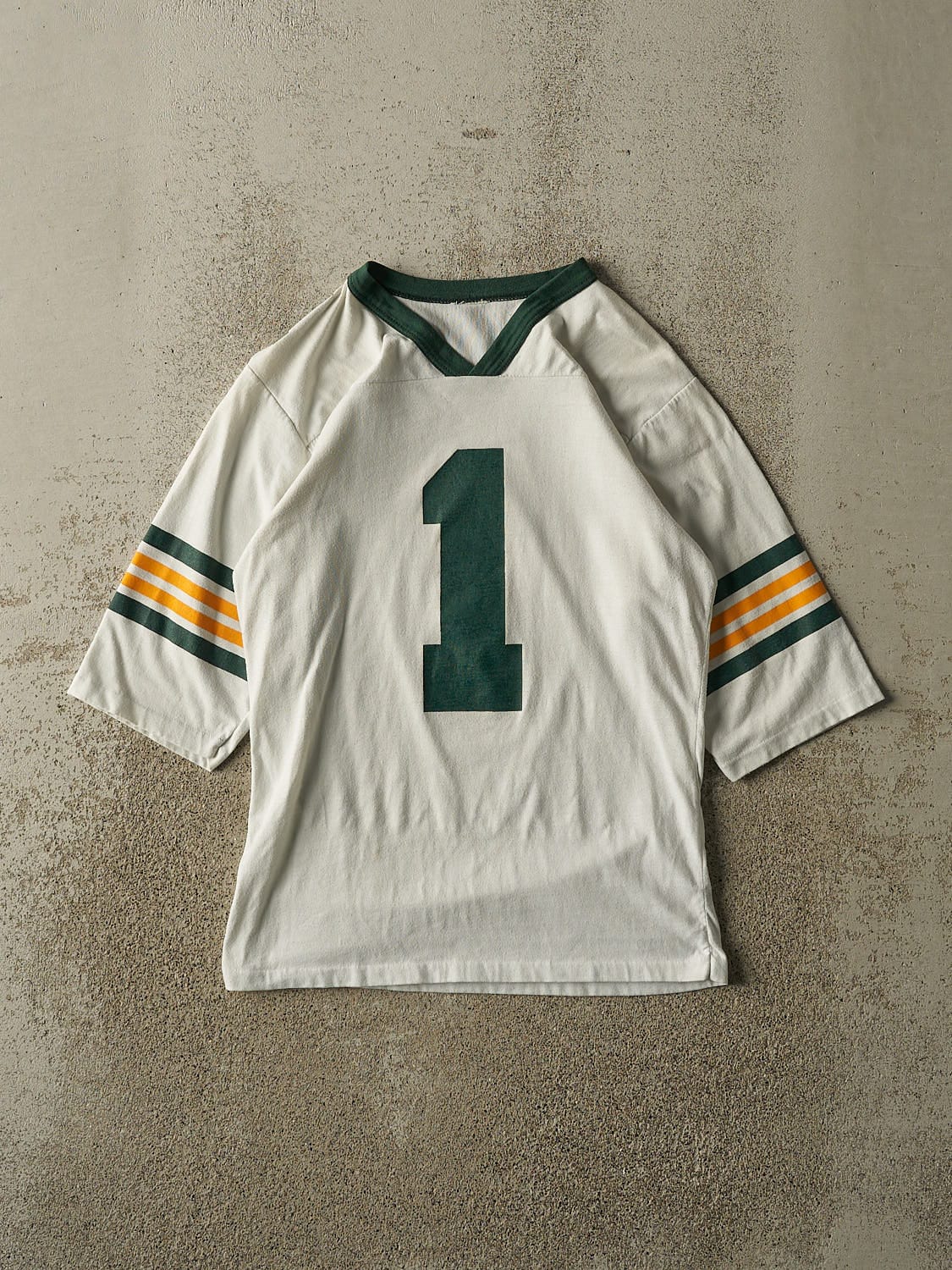 Vintage 80s White #1 Football Jersey Tee (XS/S)