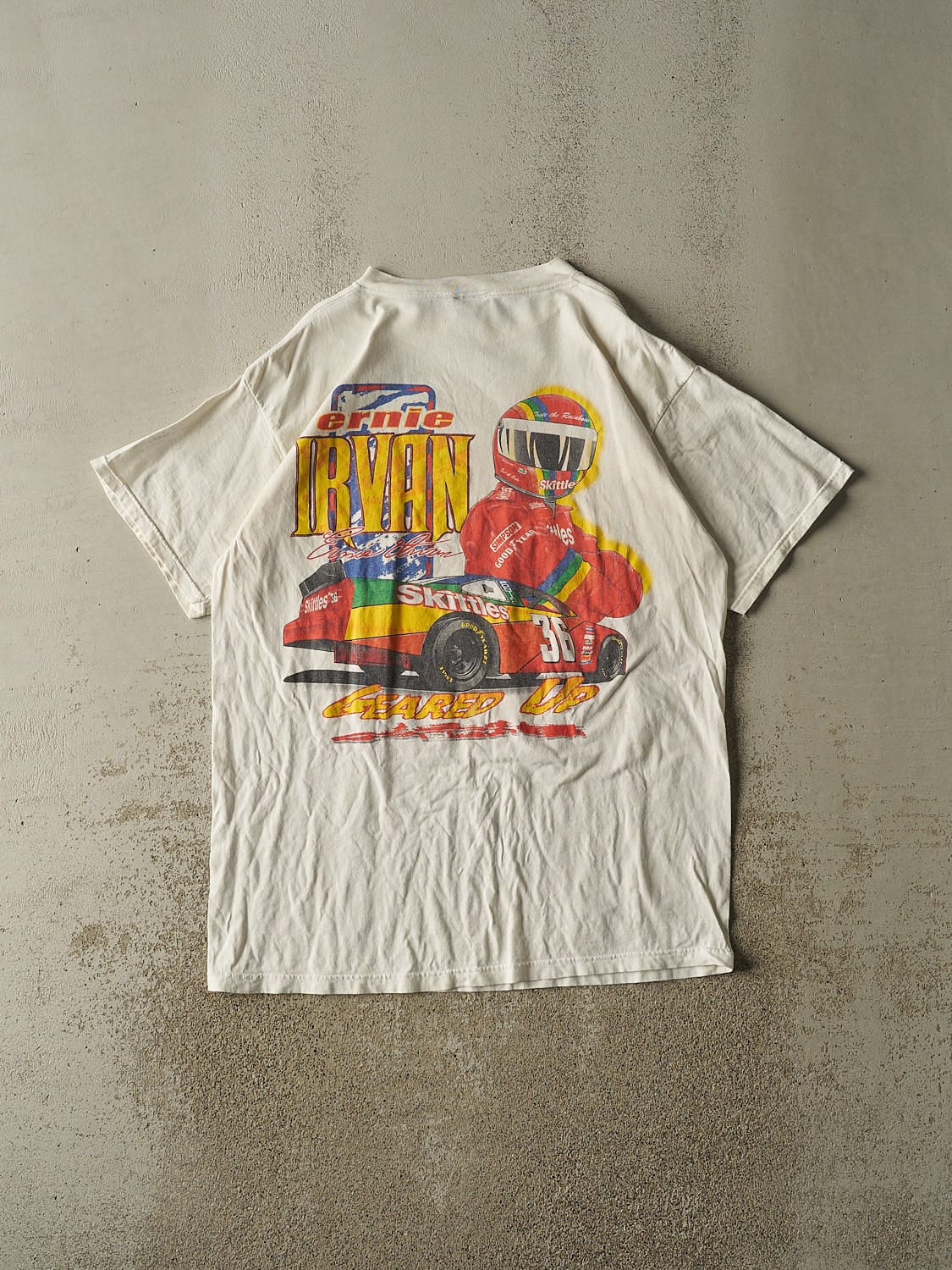 Vintage 98' White Ernie Irvan Racing Tee (XL/XXL)