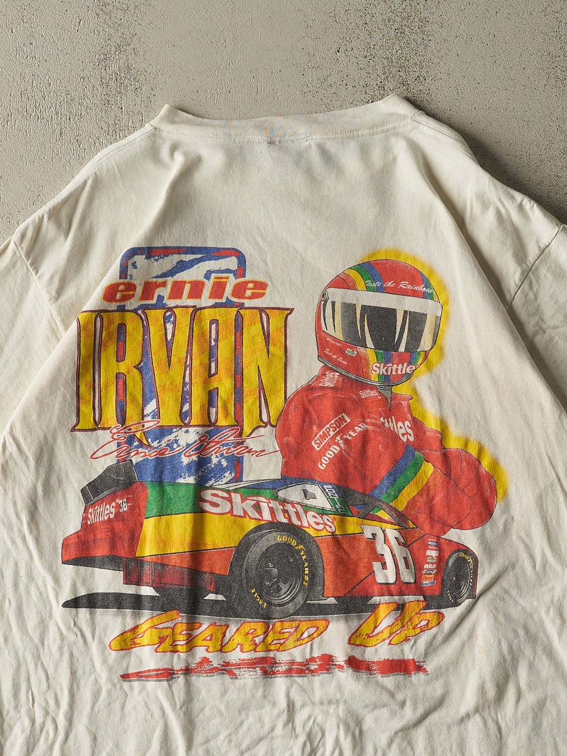 Vintage 98' White Ernie Irvan Racing Tee (XL/XXL)