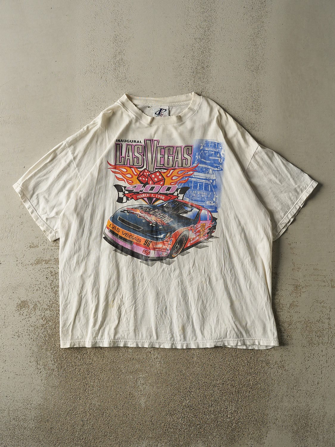Vintage 98' White Las Vegas 400 Nascar Tee (XXXL)