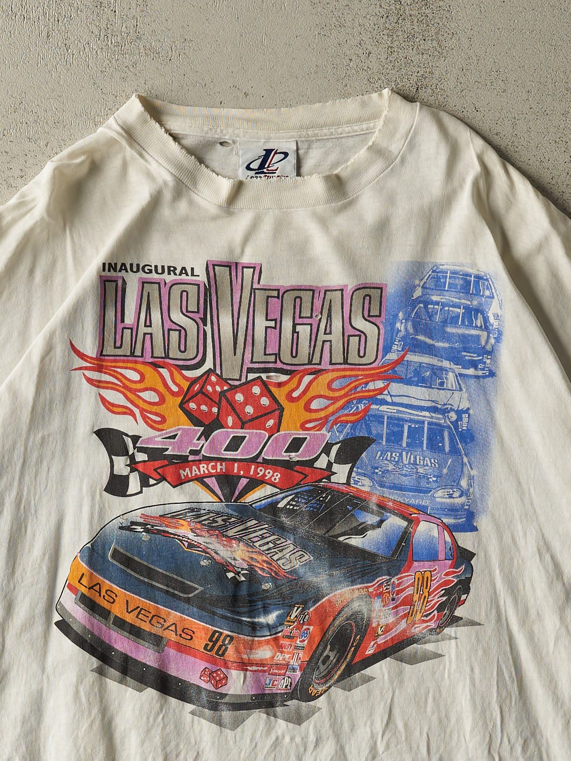 Vintage 98' White Las Vegas 400 Nascar Tee (XXXL)