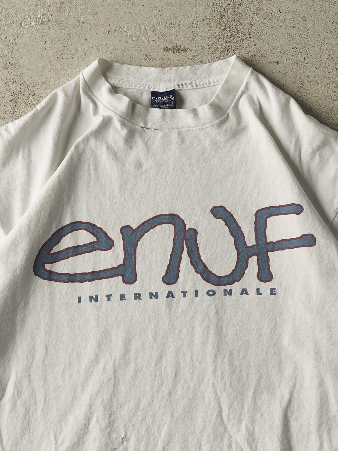 Vintage 90s White Enuf International Tee (XL)