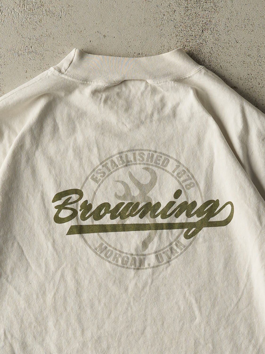 Vintage 90s Beige Browning Long Sleeve (XXL/XXXL)