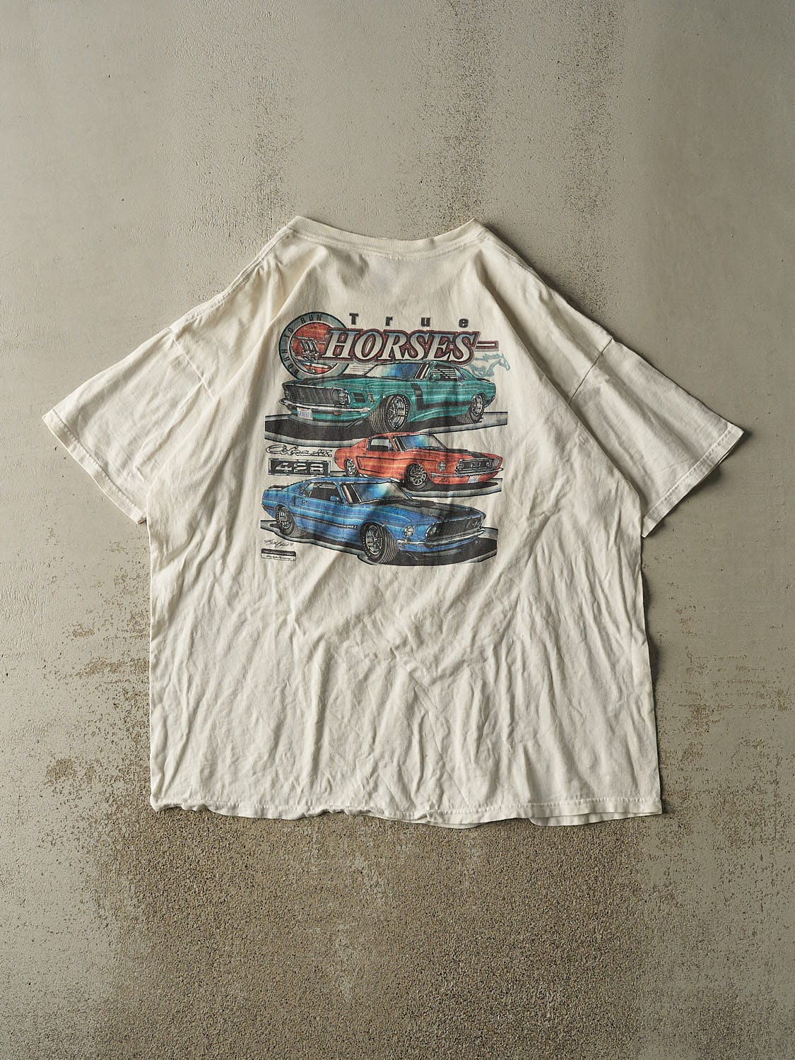 Vintage 98' White Mustang Tee (XXL/XXXL)