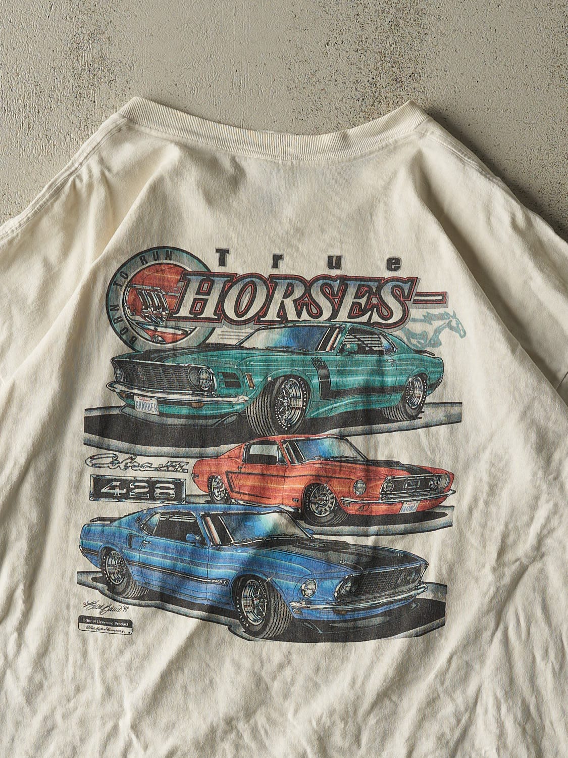 Vintage 98' White Mustang Tee (XXL/XXXL)