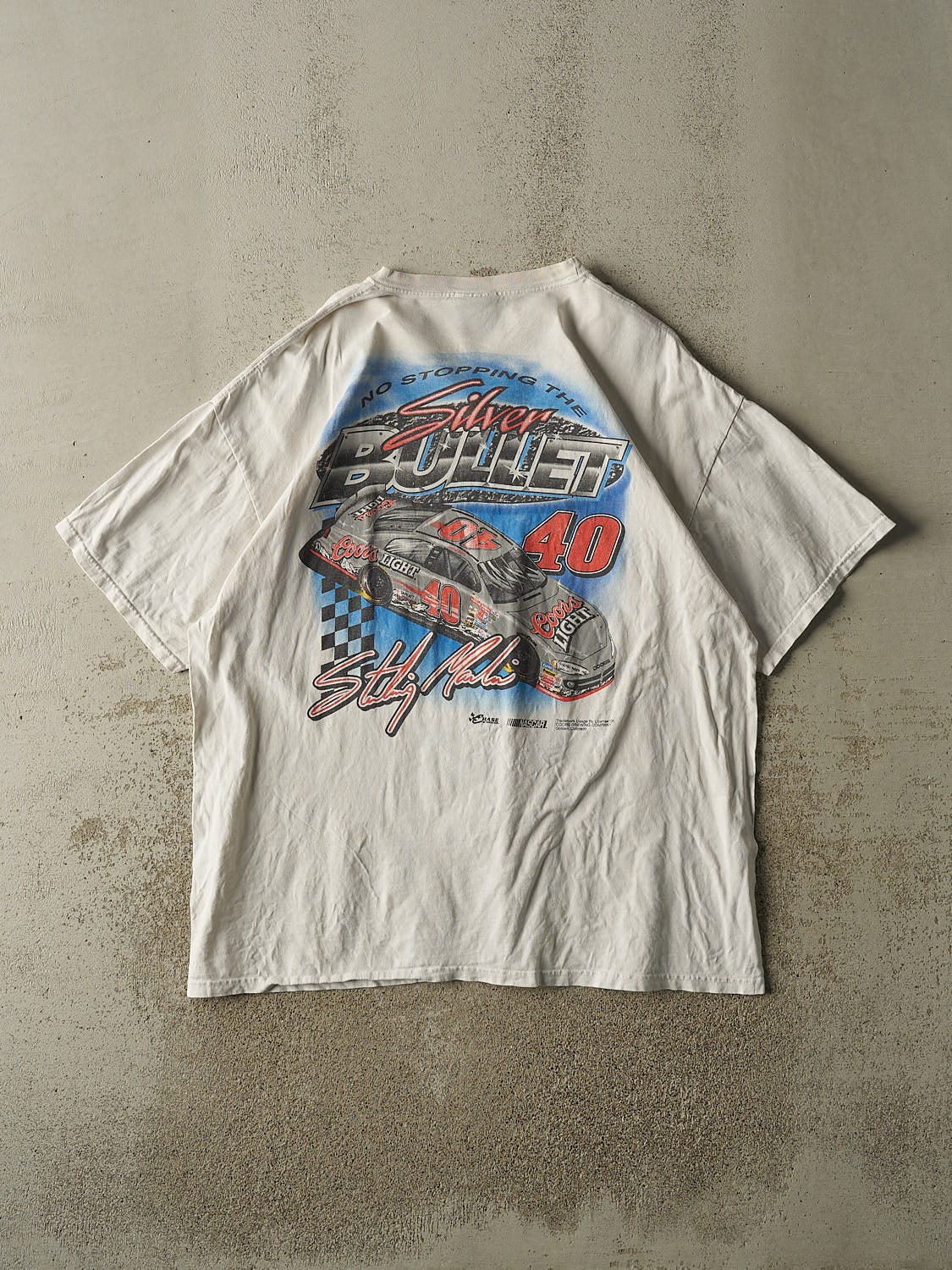 Vintage Y2K White Sterling Marlin Coors Light Racing Tee (XXL)